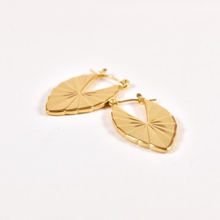 BOUCLES ANNEAUX ENTRELACES ACIER INOXYDABLE SILVER PETIT PRIX