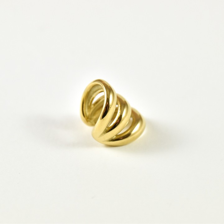 FAUX PIERCING TRIPLE ANNEAU ACIER INOXYDABLE GOLD PETIT PRIX
