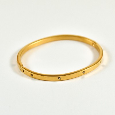 BRACELET PERLES GRIS METALLISE MEDAILLON ACIER INOX GOLD PETIT PRIX