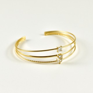 BRACELET PERLES GRIS METALLISE MEDAILLON ACIER INOX GOLD PETIT PRIX