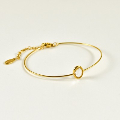 BRACELET PERLES GRIS METALLISE MEDAILLON ACIER INOX GOLD PETIT PRIX