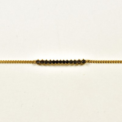 BRACELET PERLES GRIS METALLISE MEDAILLON ACIER INOX GOLD PETIT PRIX