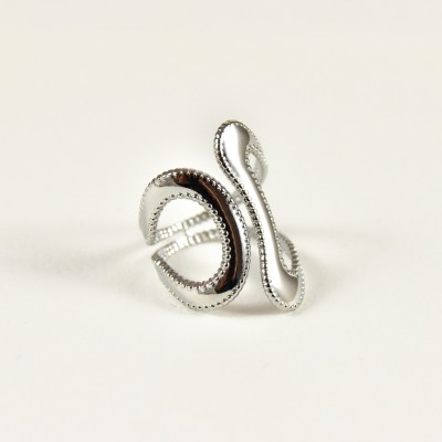 BAGUE RONDE MARTELEE ACIER INOXYDABLE GOLD PETIT PRIX
