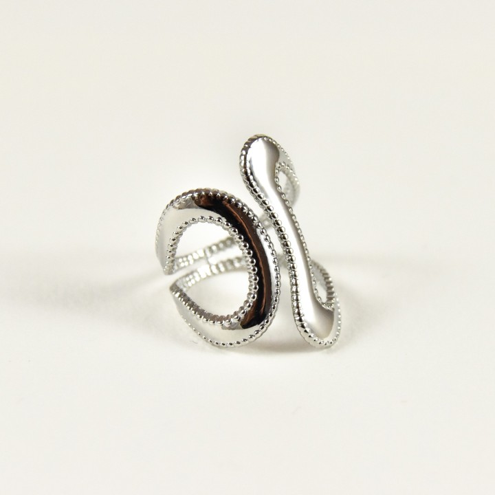 BAGUE RONDE MARTELEE ACIER INOXYDABLE GOLD PETIT PRIX
