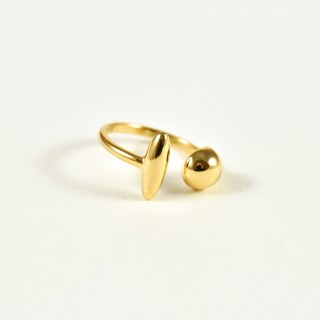 BAGUE FINE OUVERTE ACIER INOXYDABLE GOLD PETIT PRIX