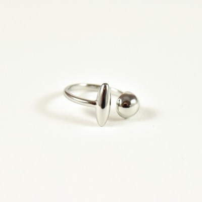 BAGUE RONDE MARTELEE ACIER INOXYDABLE GOLD PETIT PRIX