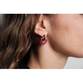 BOUCLES ANNEAUX ENTRELACES ACIER INOXYDABLE SILVER PETIT PRIX