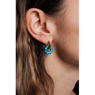 Boucles Fleurs en Acier Inoxydable - Créations Uniques sur Brin de Cuivre