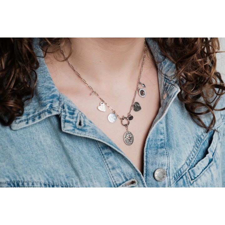 COLLIER MAILLE SERPENT ACIER INOXYDABLE GOLD PETIT PRIX