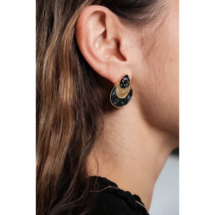 BOUCLES ANNEAUX ENTRELACES ACIER INOXYDABLE SILVER PETIT PRIX