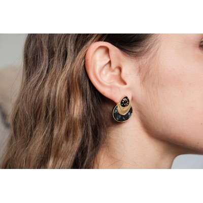 BOUCLES ANNEAUX ENTRELACES ACIER INOXYDABLE SILVER PETIT PRIX