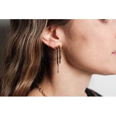 BOUCLES ANNEAUX ENTRELACES ACIER INOXYDABLE SILVER PETIT PRIX