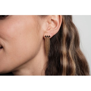 BOUCLES ANNEAUX ENTRELACES ACIER INOXYDABLE SILVER PETIT PRIX