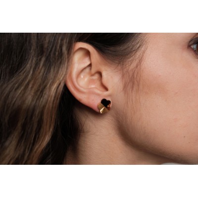 BOUCLES ANNEAUX ENTRELACES ACIER INOXYDABLE SILVER PETIT PRIX