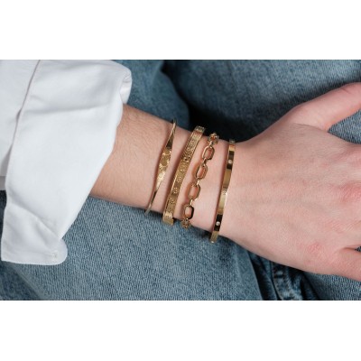 JONC SERTI DE STRASS ACIER INOXYDABLE GOLD PETIT PRIX