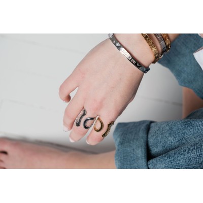 JONC BONHEUR ACIER INOXYDABLE SILVER PETIT PRIX