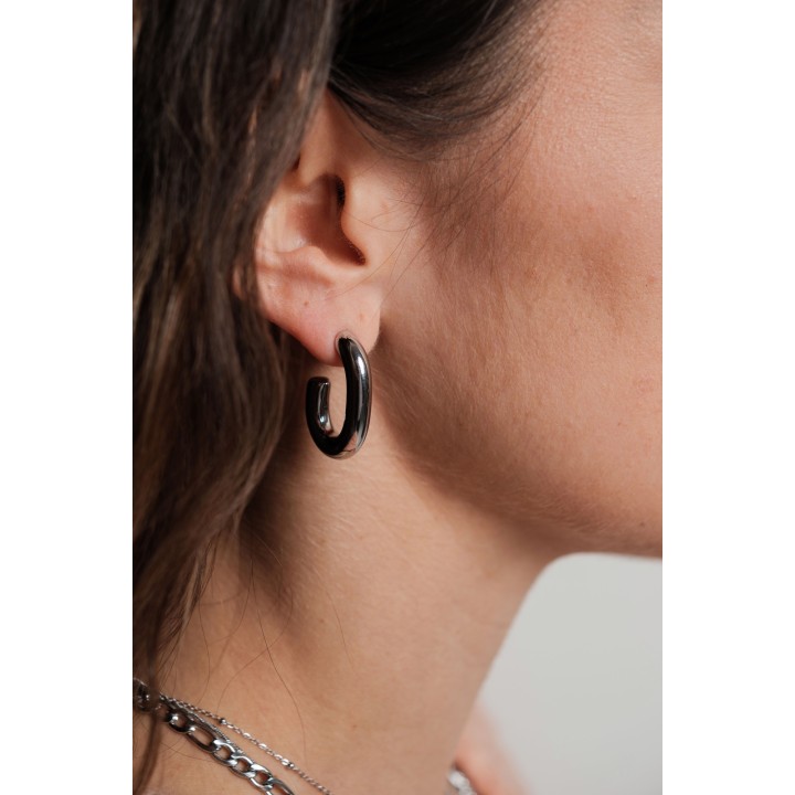 BRACELET PERLES GRIS METALLISE MEDAILLON ACIER INOX GOLD PETIT PRIX