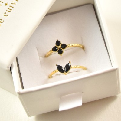 COFFRET CADEAU BAGUES NUMERO 10 BRIN DE CUIVRE ACIER INOXYDABLE GOLD