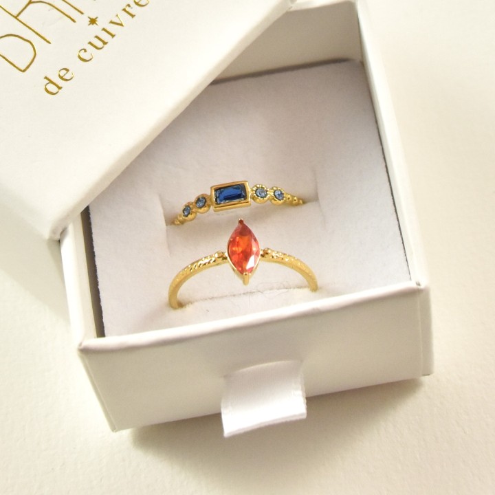 BAGUE RONDE MARTELEE ACIER INOXYDABLE GOLD PETIT PRIX