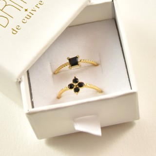 BAGUE RONDE MARTELEE ACIER INOXYDABLE GOLD PETIT PRIX