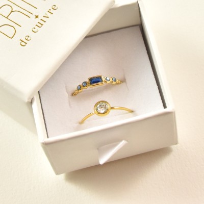 BAGUE RONDE MARTELEE ACIER INOXYDABLE GOLD PETIT PRIX