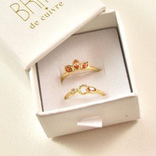 BAGUE RONDE MARTELEE ACIER INOXYDABLE GOLD PETIT PRIX