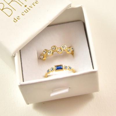 BAGUE RONDE MARTELEE ACIER INOXYDABLE GOLD PETIT PRIX