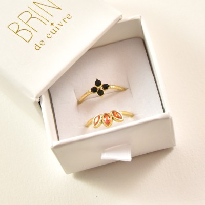 BAGUE RONDE MARTELEE ACIER INOXYDABLE GOLD PETIT PRIX