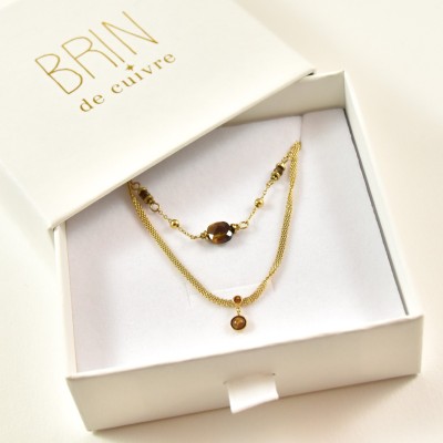 BAGUE RONDE MARTELEE ACIER INOXYDABLE GOLD PETIT PRIX