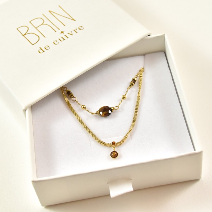 BAGUE RONDE MARTELEE ACIER INOXYDABLE GOLD PETIT PRIX