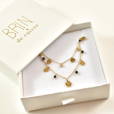BAGUE RONDE MARTELEE ACIER INOXYDABLE GOLD PETIT PRIX