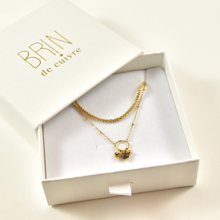 BAGUE RONDE MARTELEE ACIER INOXYDABLE GOLD PETIT PRIX