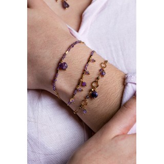 COFFRET CADEAU BRACELETS NUMERO 44 BRIN DE CUIVRE ACIER INOX SILVER