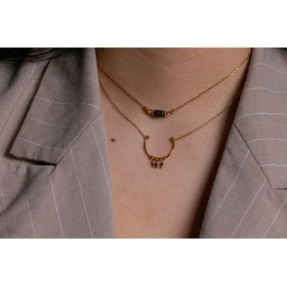 COFFRET CADEAU COLLIERS NUMERO 48 BRIN DE CUIVRE ACIER INOXYDABLE GOLD