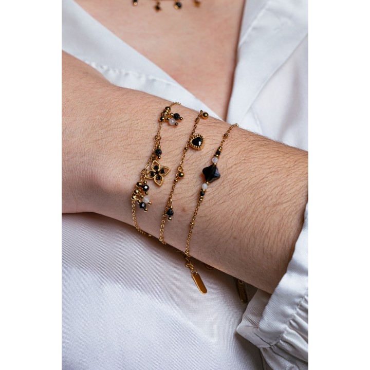COFFRET CADEAU BRACELETS NUMERO 41 BRIN DE CUIVRE ACIER INOX SILVER