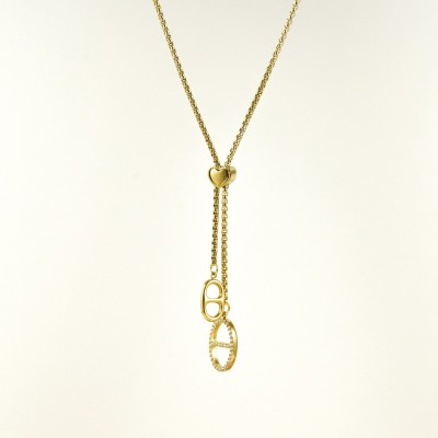 COLLIER MAILLE SERPENT ACIER INOXYDABLE GOLD PETIT PRIX