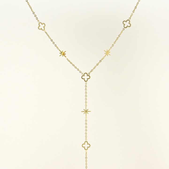 COLLIER MAILLE SERPENT ACIER INOXYDABLE GOLD PETIT PRIX