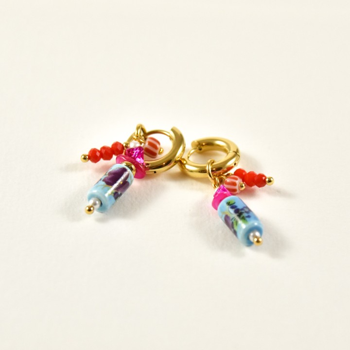 BOUCLES ANNEAUX ENTRELACES ACIER INOXYDABLE SILVER PETIT PRIX