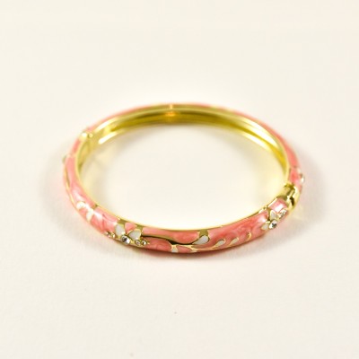 BRACELET PERLES GRIS METALLISE MEDAILLON ACIER INOX GOLD PETIT PRIX