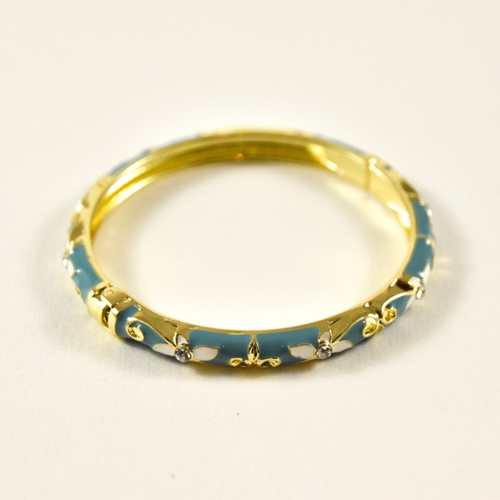 JONC FANTAISIE COULEUR BLEU ET MOTIFS FLORAUX PETIT PRIX