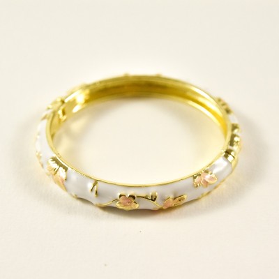 BRACELET PERLES GRIS METALLISE MEDAILLON ACIER INOX GOLD PETIT PRIX