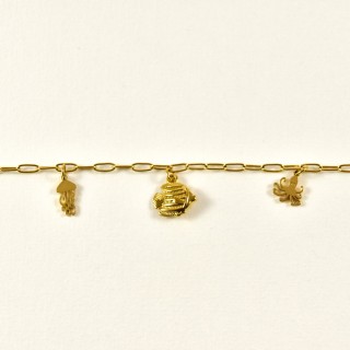 CHAINE DE CHEVILLE POISSON ACIER INOXYDABLE GOLD PETIT PRIX