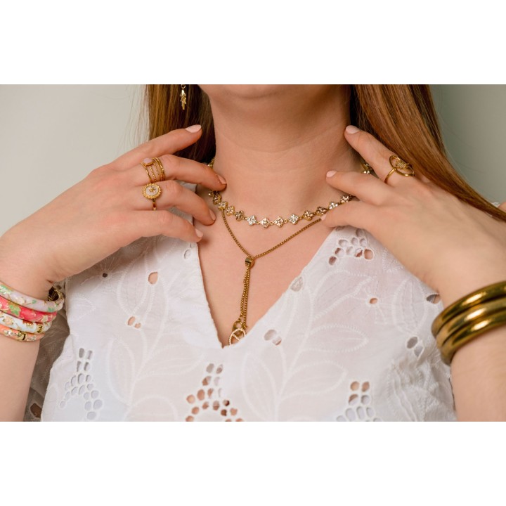 COLLIER MAILLE SERPENT ACIER INOXYDABLE GOLD PETIT PRIX