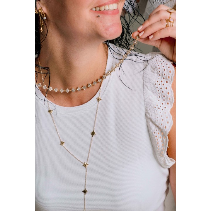 COLLIER MAILLE SERPENT ACIER INOXYDABLE GOLD PETIT PRIX