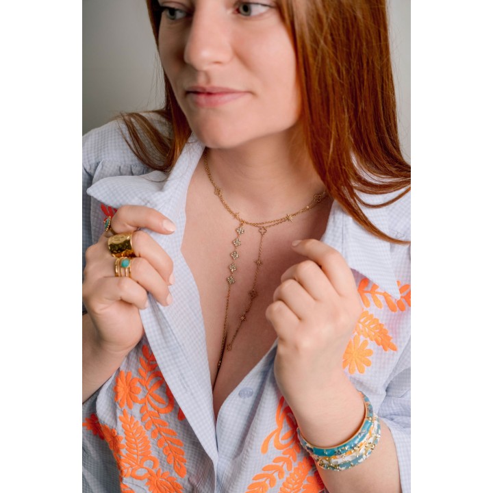 COLLIER MAILLE SERPENT ACIER INOXYDABLE GOLD PETIT PRIX