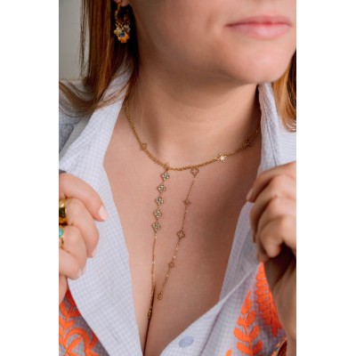 COLLIER MAILLE SERPENT ACIER INOXYDABLE GOLD PETIT PRIX