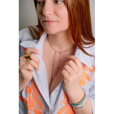 COLLIER MAILLE SERPENT ACIER INOXYDABLE GOLD PETIT PRIX