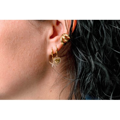 BOUCLE ETOILE DE MER ACIER INOXYDABLE GOLD PETIT PRIX