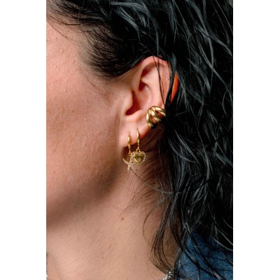 BOUCLE ETOILE DE MER ACIER INOXYDABLE GOLD PETIT PRIX