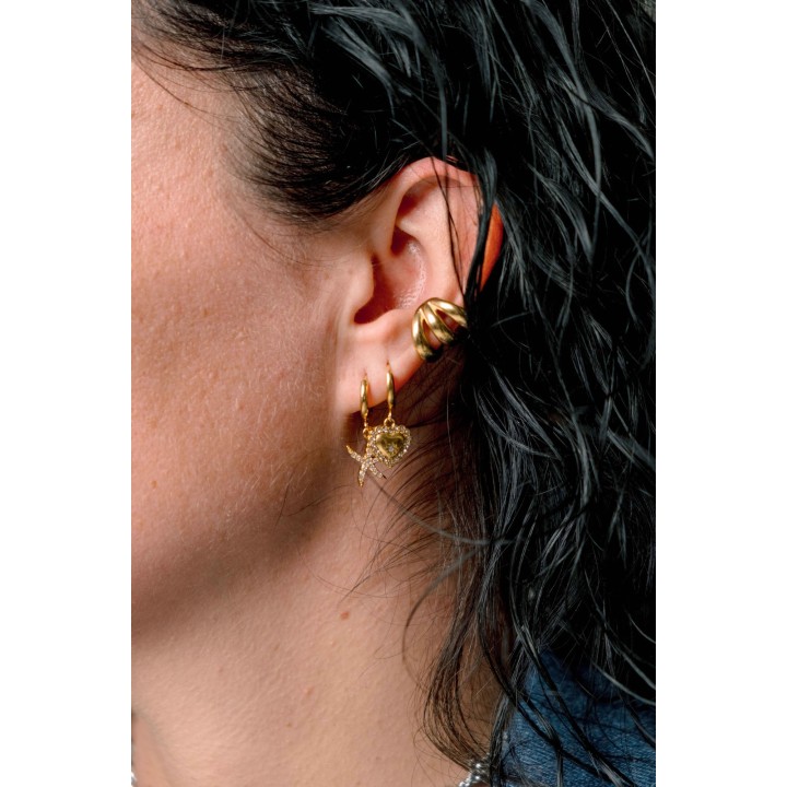 BOUCLE ETOILE DE MER ACIER INOXYDABLE GOLD PETIT PRIX